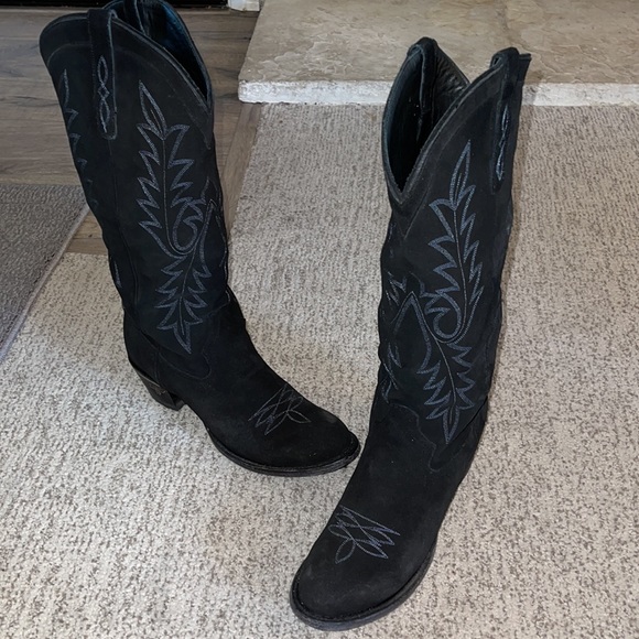 Lane fire away black suede boots size 11 - Picture 2 of 9